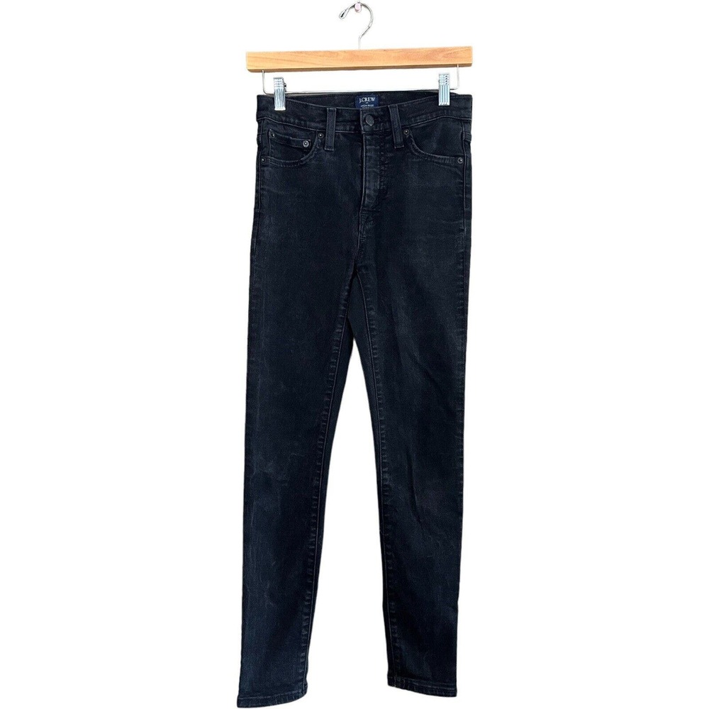 J.Crew Jeans Womens 25 Black Denim Skinny High-Rise Pockets Stretch Pants